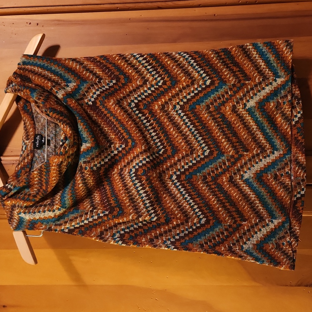 Rafaella Multicolor Chevron Blouse